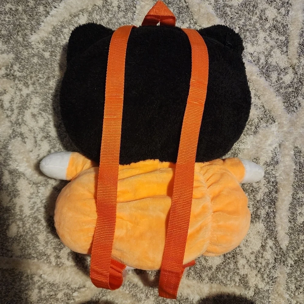 Sanrio Hello Kitty Halloween Pumpkin Costume Plush Stuffed Animal Backpack EUC